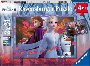 NEW Ravensburger 2x24 Pieces Jigsaw Puzzle 4+ Ages Frozen 2 Frosty Adventure - Picture 1 of 3