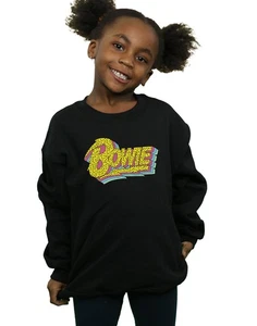 David Bowie Girls Moonlight 90s Logo Sweatshirt - Picture 1 of 9