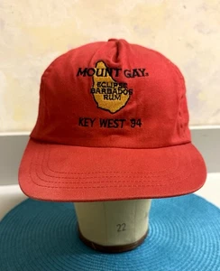 Mount Gay Eclipse Barbados Rum Key West '94 Sailing Regatta Red Snap Back Cap - Foto 1 di 6