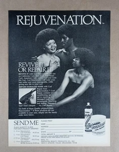 1980s DONNIES Jheri Curl Rejuvenator Hair Black Interest Vintage Poster Print Ad - Picture 1 of 1