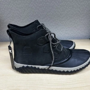Sorel Out N About Duck Boot Black Womens Size 9.5 NL3096-010 NWOB Waterproof - Picture 1 of 7
