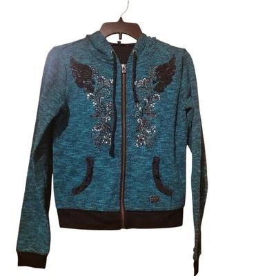 Miss Me Womans Embellished Hoodie Size   Medium - Image 1 of 4