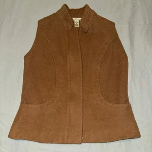 Fairway & Greene Tan Baby Alpaca Wool Golf Vest Women's Size S/P Made in Peru - Picture 1 of 9
