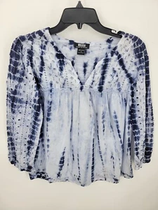 Naoo Nation AK Outfits Top Damen klein blau Batik Boho Hippie Strand Freizeit - Bild 1 von 9