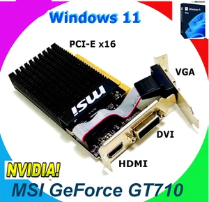 SILENT✔️ HDMI/DVI✔️Windows XP thru Win 11✔️PCI-E 2.0 Video Card✔️Low Profile - Picture 1 of 23