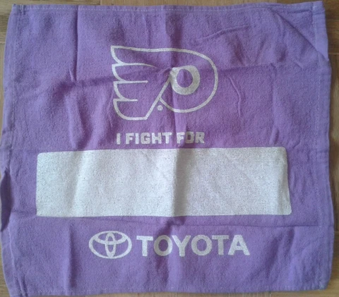 Philadelphia Flyers Towel NHL Hockey Purple Fan Towel- I Fight For 'NAME' Cover