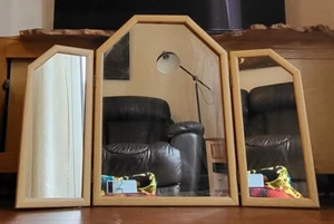 Mirror Three Piece Table Top Vanity Wooden - Picture 1 of 2
