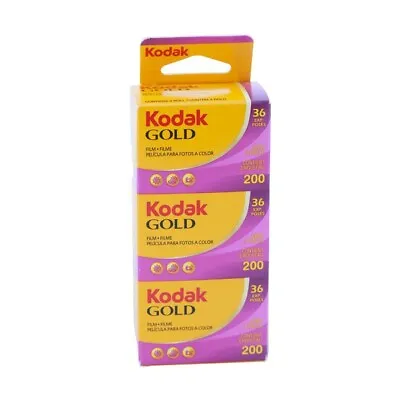 Kodak Gold 200asa Cheap Colour Film 35mm 36exp 3 Pack Expiry Date 04/2025 • 32.99£