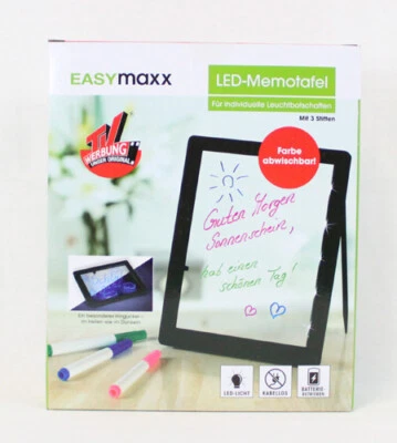 Easymaxx LED Memotafel Neon mit 3 Stiften