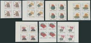 1985, VIETNAM, FLOWERS - CACTI, IMPERF SET, BLOCKS OF 4, MNH, SC. #1487-93 IMP - Picture 1 of 1