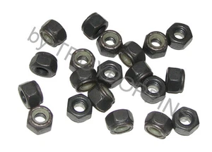 20-ACERO LISO-1/4"-20 TUERCAS HEXAGONALES DE BLOQUEO COMPLETO NYLOC NYLON GRADO 8 SUJETADORES HERRAJES - Imagen 1 de 1