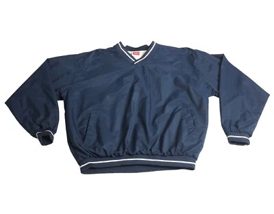 Vintage Rawlings Jacket Mens Large Blue Windbreaker Pullover Nylon Pockets 90s - Image 1 of 4