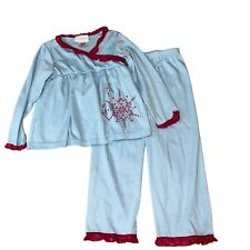 American Girl Bitty Baby Blue Snowflake Pajamas Girls Size 4/5