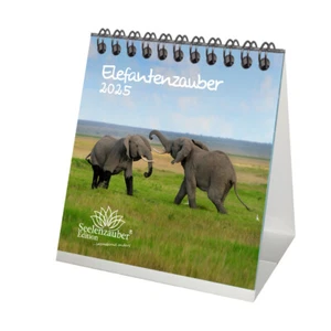 Elefantenzauber Kalender für 2025 Format 10cm x 10cm Elefanten - Seelenzauber - Bild 1 von 7