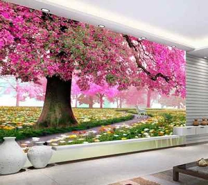 Calcomanía de papel estampado en pared 3D flores naturales 742 murales AJ FONDO DE PANTALLA GB - Imagen 1 de 5