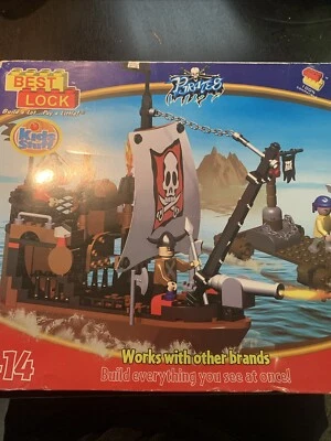 Best Lock 243 Piece Pirate Ship Building Set w/ 3 Figures - Image 1 of 4
