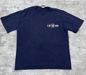 Lands End Shirt Mens 34-36 Blue Graphic Short Sleeve - Picture 1 of 10
