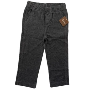 NWT Tea Collection Boys 12-18 Month Phantom Gray Knit Denim-like Carpenter Pants - Picture 1 of 7