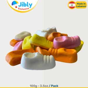 🇱🇧 Zapatos de azúcar libaneses | Caramelo sabor fruta | Paquetes de 100 g | Ofertas al por mayor - Imagen 1 de 1