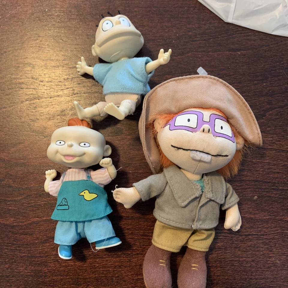 1997 Phil, Tommy, Chunky PVC boneco de ação de pelúcia boneca Rugrats Nickelodeon B1 - Imagem 1 de 4