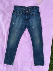 Old Navy Men Straight Slim Blue Jeans Size 28x30 RN 54023 Denim - Picture 1 of 9
