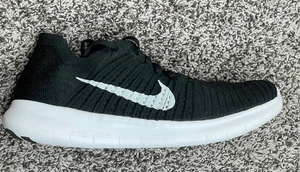 Nike Free RN Flyknit Black Men Sz 10us New 831069 001 Rare - Picture 1 of 8