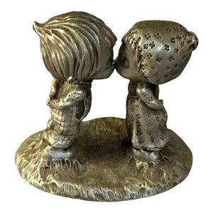 Hallmark Little Gallery Zinn First Kiss Junge & Mädchen Figur 1972 - Bild 1 von 7