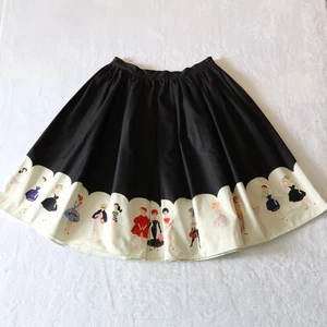 Barbie x Unique Vintage Black Swing Skirt Women's L - Picture 1 of 14