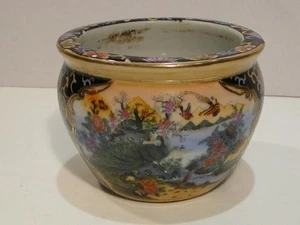 Vintage Asian Chinese Chinoiserie Planter 3x4" 3" Diameter - Picture 1 of 5
