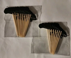 Black Glitter Microphone Silhouette 20 Cupcake Picks - Picture 1 of 3