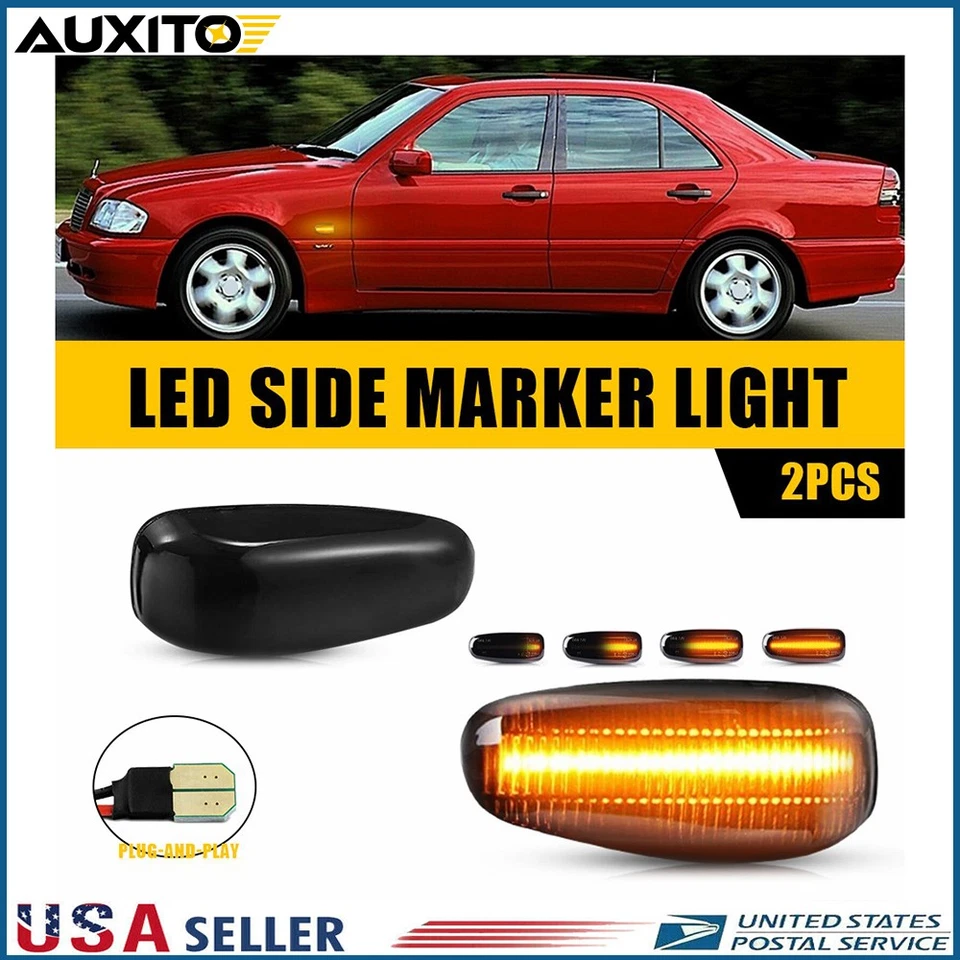 Luces LED laterales de flujo secuencial Ambe para Mercedes Clase SLK R170 1996-04 Foto 1 de 4