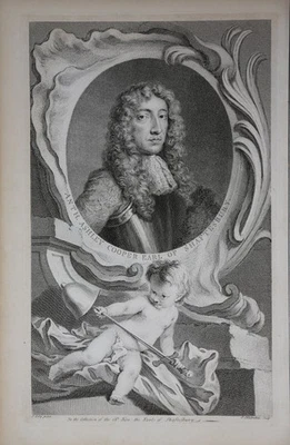 Portrait Kupferstich von J. Houbraken 1740 - Bild 1 von 2