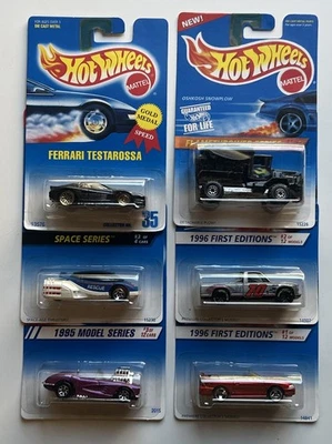 Hot Wheels 1995-1996 Lote de 6 Ferrari Testarossa Primeras Ediciones Camión Espacial Foto 1 de 2