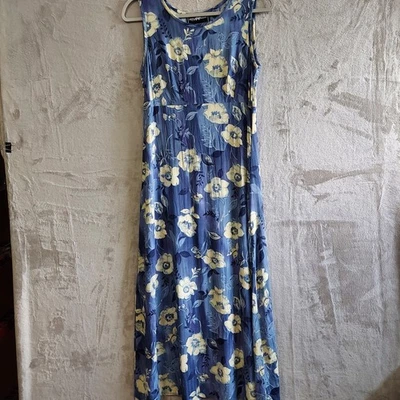 Vestido vintage Molly Malloy para mujer pequeño maxi pulóver sin mangas floral años 90 Y2K Foto 1 de 4