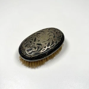 Antique Ornate Victorian German Silver-Plate Horse Hair Vanity Comb Brush - Picture 1 of 5