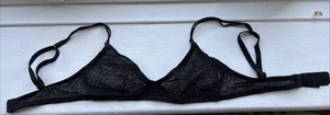 American Apparel Black Geo Lace Bra Size 1 - Picture 1 of 3