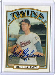 2021 Topps Heritage High REAL ONE AUTOGRAPH ON CARD AUTO BERT BLYLEVEN hof TWINS