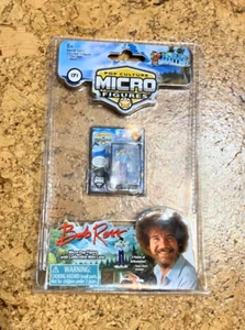 Microfigura de la cultura pop más pequeña del mundo Bob Ross artista feliz - nueva en paquete - Imagen 1 de 5