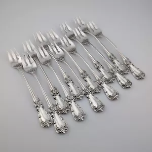 Reed & Barton Burgundy Sterling Silver Cocktail Forks - 5 5/8" - Set of 12 - Picture 1 of 5