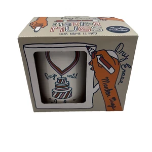 Tasse "Days Until I Do" Hochzeit Verlobung trocken abwischbar Countdown Brautgeschenk - Bild 1 von 6