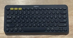 LOGITECH Media Wireless Bluetooth Keyboard Mac PC Y-R0056 50mA Black - Picture 1 of 4