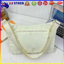 AU Nylon Chest Bag Unisex Large Capacity Crossbody Bag Fanny Pack (White)