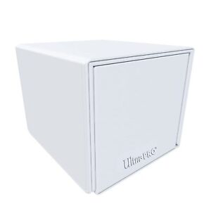 Ultra Pro - Vivid Alcove Edge White: Protect & Store Valuable Cards Deck Box for