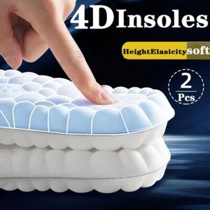 4d Cloud Technology Sports Insoles for Shoes Pu Sole Soft Breathable Shock Absor - Picture 1 of 15