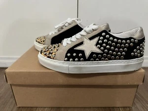 Steve Madden Zapatillas Turner-s Negras Con Cordones Informales Cómodas Caminar Tachuelas 6.5 - Imagen 1 de 5