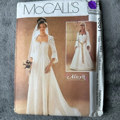 McCall's 3861 Bridal Gown Pattern GG 18–24 Alicyn Wedding Dress Sewing VTG OOP - Image 1 of 4