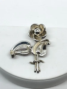 Vtg  Marcel Boucher Parisina Brooch Pin Floral Bouquet Sterling Silver Mexico - Picture 1 of 6