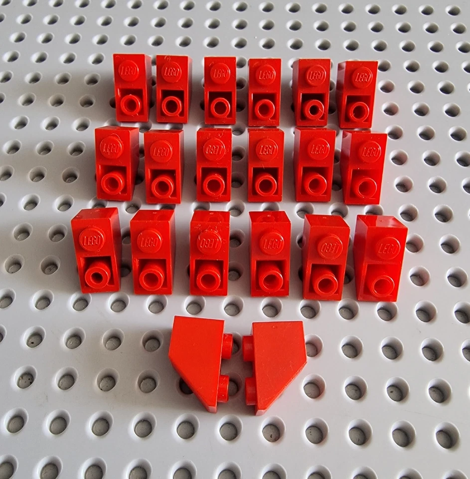LEGO Schrägstein Dachstein Negativ 20 Stück Rot 1x2 Red Slope Brick 3665 R3 - Bild 1 von 1
