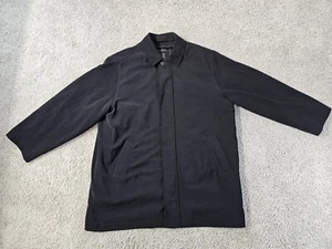 Jos. A. Bank Black Rain Coat Men Sz 2XL Zip In Lining Business Casual Preppy  - Picture 1 of 19
