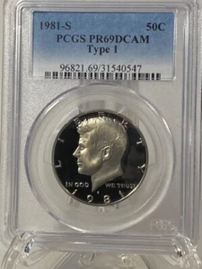 1981-S Proof Kennedy Half Dollar PCGS PR69 DCAM Type 1 # 0547 - Picture 1 of 2